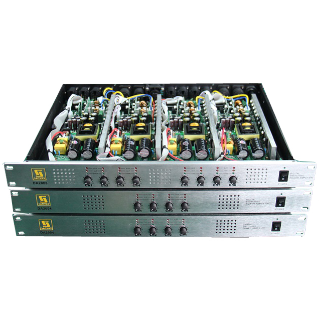 DA2008 Bộ khuếch đại âm thanh cao cấp 1U 8 kênh 300W 4 ohms Class D