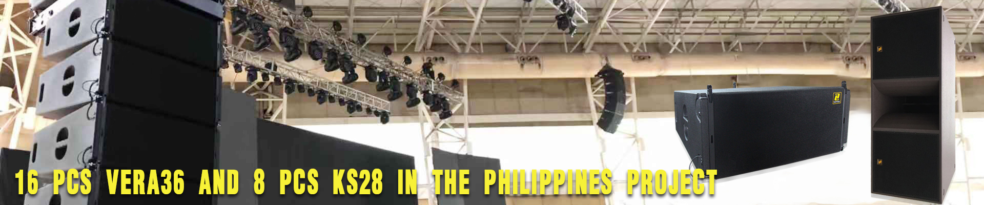 Sanway 16 pcs Vera36 line array and 8 pcs KS28 subwoofer