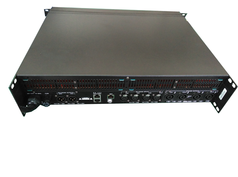 D10Q 4CH Âm thanh Âm thanh Kỹ thuật số DSP Bộ khuếch đại công suất DSP với Ethernet