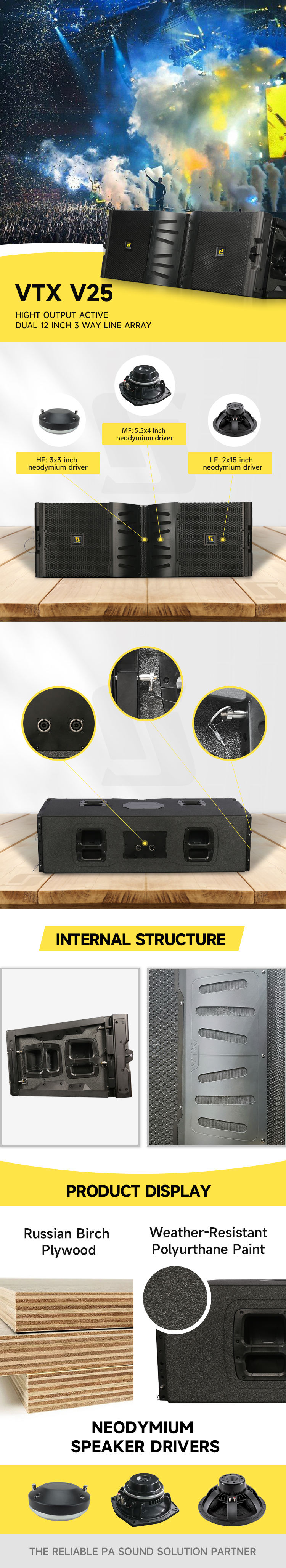 Hệ thống loa mảng 3 chiều VTX V25