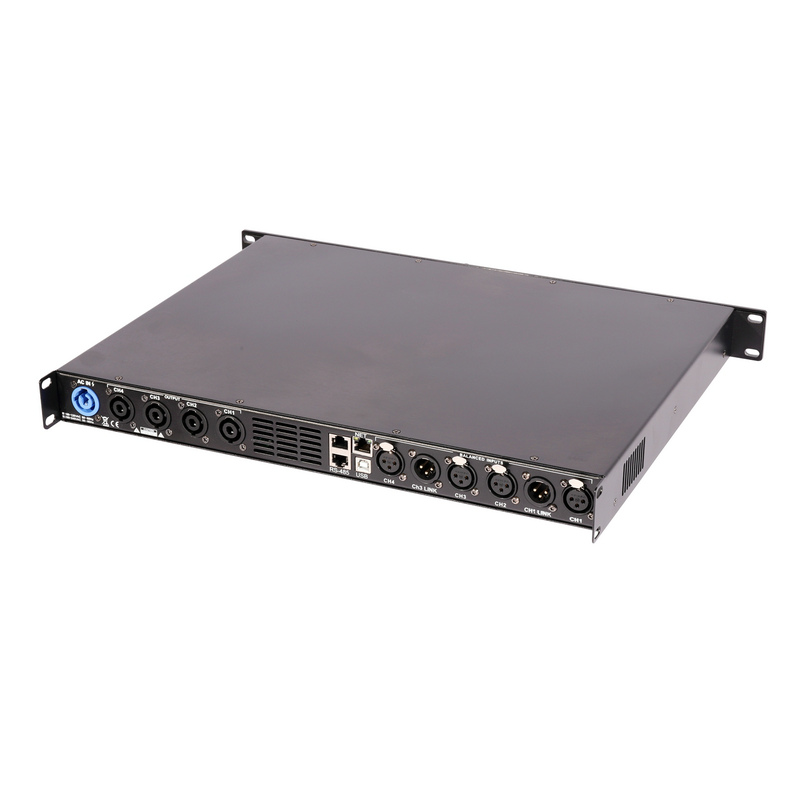 DA2504D 1U 4 Kênh loại D Bộ khuếch đại năng lượng DSP kỹ thuật số cho rạp hát tại nhà