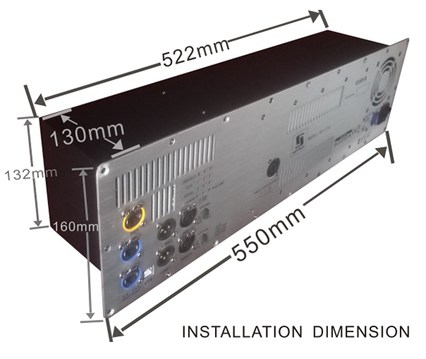 Bộ khuếch đại tấm 3 kênh với DSP