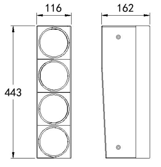 Kích thước loa cột CS44