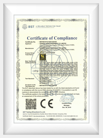 Chứng chỉ Sanway 2