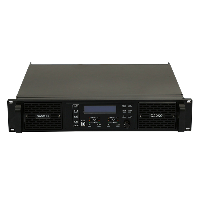 D20KQ 4 Kênh loại D Digital DSP khuếch đại 16000W cho loa siêu trầm 